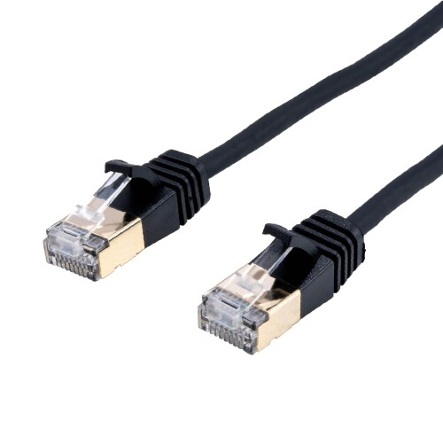 MCO LANケーブル CAT7 カテゴリー7 しなやか 1m 極細 直径4.2mm ブラック Z4221