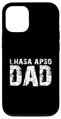 iPhone 12/12 Pro Lhasa Apso Dad ラサアプソ お父さん ヴィンテージ 犬 肉球 ラサアプソのアクセサリー 犬種 スマホケース