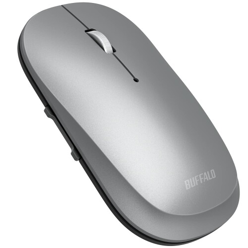バッファロー ワイヤレス モバイルマウス Bluetooth FLEXUS 薄型軽量 5ボタン 無線 静音 BlueLED MIL規格準拠 dpi切替(600/1200) プレゼンテーションモード搭載 節電モデル 最大972日使用可能 Windows/M