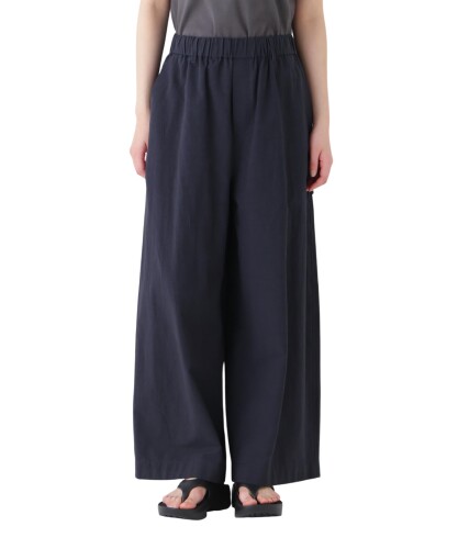 (ヒューマンウーマン) ウェザーシェフパンツ (近江晒しコットンリネン) / レディース / 077-5130602 120_ネイビー S