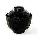 J-kitchens 味噌汁 お椀 285cc 9.7cm x 9.3cm ニュー 亀甲 黒内朱 日本製