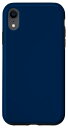 iPhone XR マット ネイビーブルー グレーパターン AEJ229 スマホケース