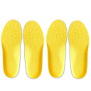 (アクティカ) キッズ靴のサイズ調整に 抗菌タオル素材 子供 スニーカーカップインソール 2足セット キッズスニーカー イエロー L(20-21cm)