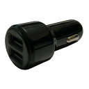 アローン(Allone) 車載充電器3.1A USB2ポート BK 3×7×3cm シガーソケット カーチャージャー GRK-DCUSB2BK