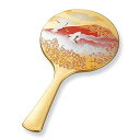 ミタニ 山中漆器 鏡 金 25.7cm 山中塗 箔工芸 雅 手鏡 中 飛翔富士 M16961-4