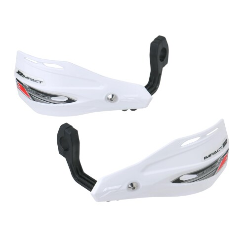 ジータレーシング(ZETA RACING) インパクトX2ハンドガード ホワイト 汎用 ハンドルバークランプタイプ クランプ幅:14mm 泥 飛び石 保護 ミニモト MX レース コンパクト 位置調整 ダートフリー