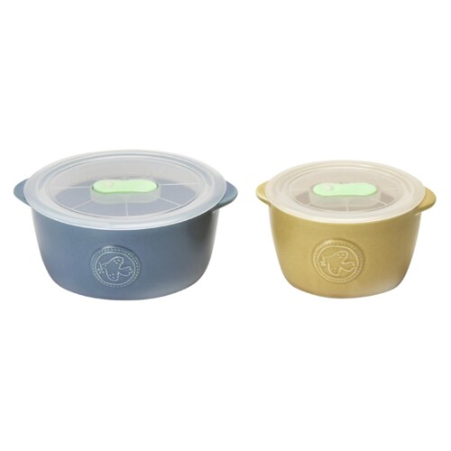 保存容器高気密蓋付きレンジパックキャニスター2個セット約280nl・460ml電子レンジ食洗機対応フェリーチェギフトFE-2022P