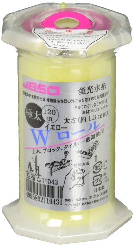 JBSO 蛍光水糸Wロール 極太 120m イエロー G11043 製造国:日本 長さ:120m 太さ:1.3mm カラー:イエロー タイプ:プラスチックケース ■伸びにくいポリエステル糸でハイレベルの直線性です。 ■保管に便利で、カッター付き手のひらサイズの容器入りです。 ■基礎工事 ■ブロック ■タイル ■その他一般測量用として 商品コード20074794370商品名JBSO 蛍光水糸Wロール 極太 120m イエロー G11043型番G11043※他モールでも併売しているため、タイミングによって在庫切れの可能性がございます。その際は、別途ご連絡させていただきます。※他モールでも併売しているため、タイミングによって在庫切れの可能性がございます。その際は、別途ご連絡させていただきます。