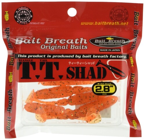 Bait Breath(ベイトブレス) ワーム T.T.SHAD 2.8インチ S872 ハロウィンオレンジ.