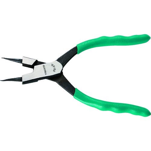 TRUSCO(トラスコ) スナップリングプライヤー 孔用 Φ0.8 直爪50型 50-0A × 5丁