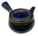 久村陶器(Hisamuratouki) 急須 青 300ml 萬古焼 カゴ網 急須 丸碗青 7174