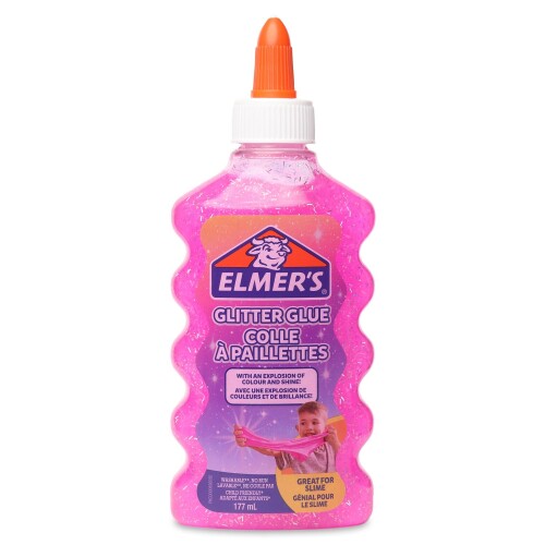 ELMER 039 S エルマーズ グリッターグルー ピンク 液体のり 177ml スライム 多目的用 2090855