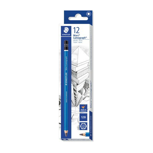 스테들러(STAEDTLER) 연필 12B 마르스 루모그래프 필기 그림 12개 100-12B*12