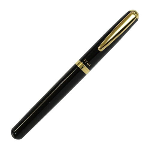 オート 万年筆 ゴールドパーツモデル FF01G 太軸 ブラック FF01-GBK 【サイズ】全長142mm×軸径13.3mm×最大径16.8mm 【重量】23.7g 【ペン先】F 細字 【材質】ペン先:スチール、軸・キャップ:アルミニウム、クリップ:SK材 グリッパー:エラストマー、頭冠・リング:真鍮【生産国】日本 【カートリッジ】FCR-6クロ 2個入 ドイツ製のペン先を使用した万年筆。 高級感溢れるゴールドパーツを使用。 太軸のラインナップ。 グリッパーはエラストマー。 商品コード20075308395商品名オート 万年筆 ゴールドパーツモデル FF01G 太軸 ブラック FF01-GBK型番FF01-GBKカラーブラック※他モールでも併売しているため、タイミングによって在庫切れの可能性がございます。その際は、別途ご連絡させていただきます。※他モールでも併売しているため、タイミングによって在庫切れの可能性がございます。その際は、別途ご連絡させていただきます。