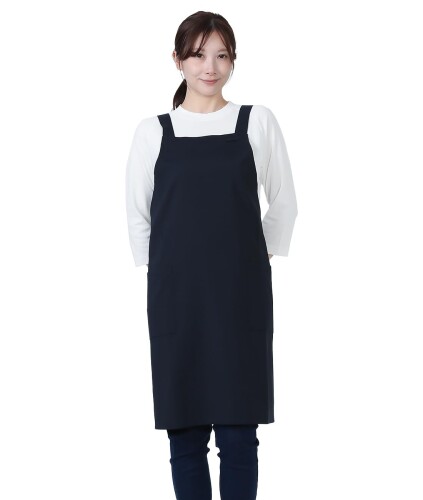 GT7013-6 ブラウン M 胸当てエプロン H型 男女兼用 飲食店 カフェ レストラン キッ...