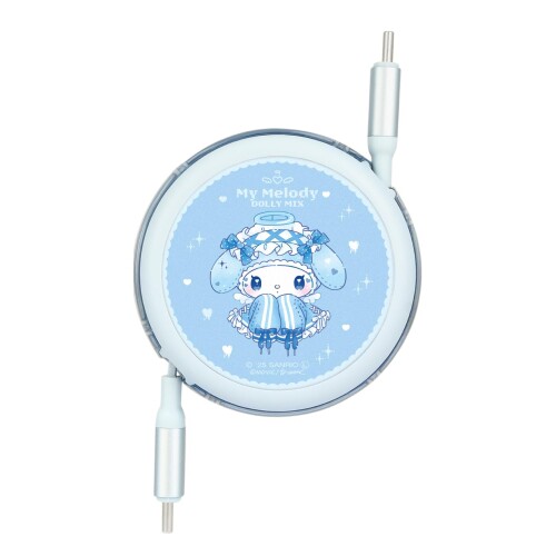 グルマンディーズ マイメロディ＆クロミ Dolly Mix PD60W対応 USB2.0 リール式Type-Cケーブル マイメロディ SANG-573MM