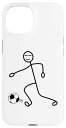 iPhone 15 サッカー スティックフィギュア サッカー選手 スマホケース