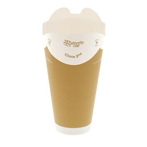 シモジマ ヘイコ— バタフライカップ 16オンスホットシングル テイクアウト クラフト 口径114/66×高さ16..