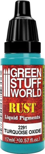 グリーンスタッフワールド アクリル塗料 リキッドピグメント ターコイズオキシド (青錆) 17ml ホビー用塗料 GSWC-2291 容量:17ml 定着剤がいらない優れた定着性を持つ塗料です。 フィルタリングや土埃、オイル漏れや雨垂れ、錆等の表現に最適です。 真水用の水道管等に出来る青錆や青く変色した緑青を再現するのに適しています。 筆塗り、エアブラシ塗装のどちらにも対応しています、 グリーンスタッフワールド 「アクリル塗料 リキッドピグメント ターコイズオキシド (青錆) 17ml」 ホビー用塗料です。 グリーンスタッフワールド[GSWC-10126]リキッドピグメント 錆再現用カラーセットの単品です。 真水用の水道管等に出来る青錆や青く変色した緑青を再現するのに適した液体性ピグメントです。 粉末状のピグメントで必要な定着剤が要らない優れた定着性を持つ塗料でフィルタリングや土埃、オイル漏れや雨垂れ、錆等の表現に最適です。 速乾性で完全なツヤ消しとなります。 このリキッドピグメントは粉末性ピグメントの代わりを担う物では無く双方の利点を組み合わせる事でより素晴らしいウェザリング効果を発揮します。 筆塗りとエアブラシ塗装のどちらにも対応出来ます。 ラテックスを含まず毒性の無い不燃性塗料となっています。 ※この商品はホビー用の塗料です。別途、工具等はご用意ください。 ※本商品以外(接着剤、塗料、工具、電池等)は含まれません。 容量:17ml 商品コード20081786411商品名グリーンスタッフワールド アクリル塗料 リキッドピグメント ターコイズオキシド (青錆) 17ml ホビー用塗料 GSWC-2291型番GSWC-2291サイズ17mlカラーターコイズオキシド※他モールでも併売しているため、タイミングによって在庫切れの可能性がございます。その際は、別途ご連絡させていただきます。※他モールでも併売しているため、タイミングによって在庫切れの可能性がございます。その際は、別途ご連絡させていただきます。