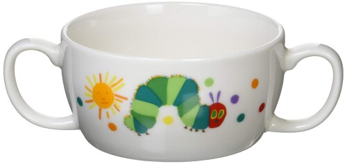 Rakuten - 金正陶器(Kaneshotouki) 「 はらぺこあおむし 」 こども用 ブリオン(両手スープカップ) 210ml 子供用 食器 白 807137