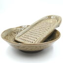玉日本 越前焼大根おろし器『速楽美味』と受け皿のセット