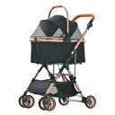 BTM ペットカート 分離式 取り外し可能 折りたたみ 中型犬 小型犬 ドッグカート軽量 ペットバギー 犬用 猫用 2way 前輪360°回転 アルミ製 ストッパー付き 4輪 組立簡単 耐荷重25KG 工具不要