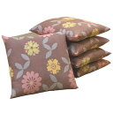 豊泉産業(Toyoizumi Sangyou) 国産 座布団カバー 花鹿の子 ブラウン 59×56cm 5枚組 日本製 和柄 和室 室内 来客 クッション イン...