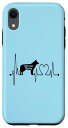 iPhone XR シベリアン・ハスキー・ドッグ ハートビート 心電図 パルス My Dogs Are My Cardio スマホケース