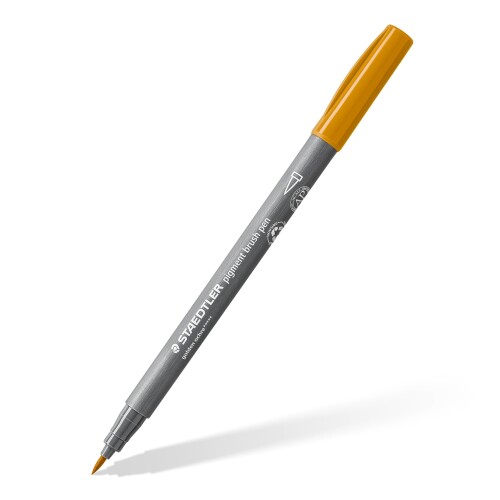 ステッドラー 水性ペン ピグメントブラッシュペン ゴールデンオークル 10本 371-16*10