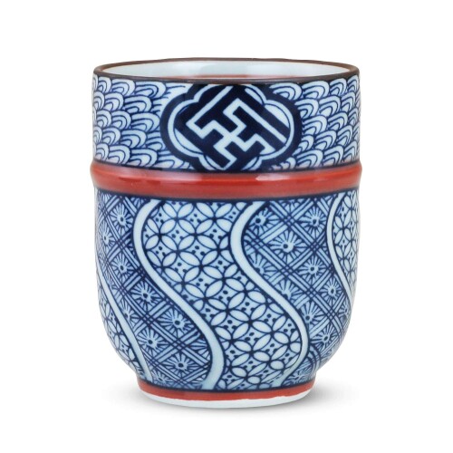 茶碗 - シートゥーシー ジャパン(Ctoc Japan) 湯呑み 赤 Φ6.7x8.4cm コップ 湯呑 波佐見焼 京地紋 小 963592
