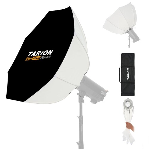 TARION 逆八角形 ソフトボックス ワンタッチ 折りたたみ式ソフトボックス ボーエンズマウント ストロボ ディフューザー はんしゃをきょうかする 二重拡散光 LED 照明 撮影用90cm FB90