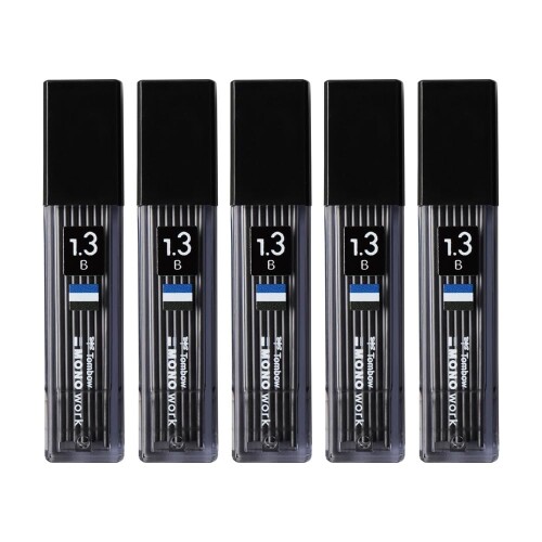 トンボ鉛筆 シャープ芯 モノワーク 1.3mm B 5個 ECJ-120-5P トンボ鉛筆(Tombow)の芯径1.3ミリ高性能シャープ芯モノワーク用。太く、濃くはっきりと書くことができ、消しゴムでの消字性にも優れています。 【芯径】1.3mm 【濃さ】B 【セット内容】5個 (8本入×5個 合計40本) 【ケース】切り欠きのついたケースで、芯1本からつまみ出しやすい形状です。 【用途】消字性にも優れたタフな太芯は、マークシート試験や、メモ・アイデアを書き留めるのに最適です。 トンボのシャープ芯「モノワーク用」 芯径1.3mmの高性能シャープ芯。 ■商品特長 ■ ■1.3mm高性能芯:太く、速く、濃くはっきりと書くことができ、消しゴムでの消字性にも優れています。 ■芯が取り出しやすいケース:切り欠きのついたケースは、芯1本からつまみ出しやすい形状です。 【適合本体】シャープペンシル「モノワーク」 【硬度】B 【入り数】5個(8本入り×5個) 商品コード20080470436商品名トンボ鉛筆 シャープ芯 モノワーク 1.3mm B 5個 ECJ-120-5P型番ECJ-120-5Pカラー黒※他モールでも併売しているため、タイミングによって在庫切れの可能性がございます。その際は、別途ご連絡させていただきます。※他モールでも併売しているため、タイミングによって在庫切れの可能性がございます。その際は、別途ご連絡させていただきます。