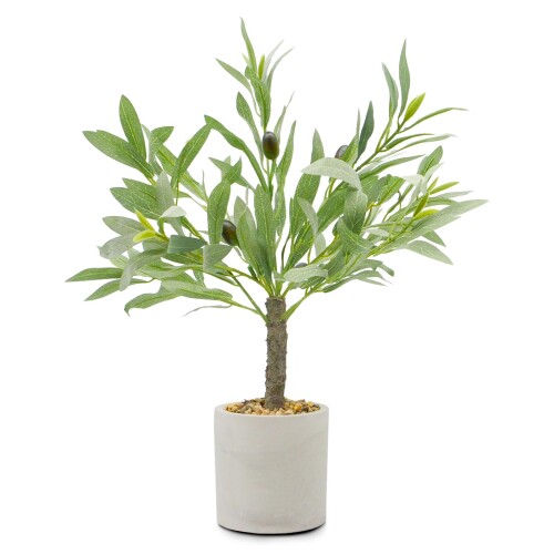 GDT(ジーディーティー) 観葉植物 フェイクグリーン オリーブ 40cm リアル 鉢付き おしゃれ インテリア 枯れない リビング 玄関 オフィス 人工植物 造花