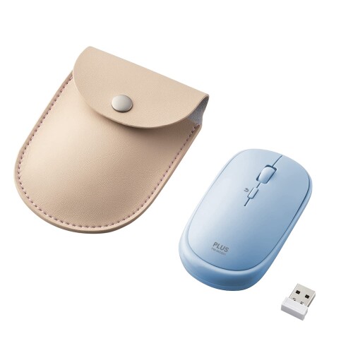 Optical Mouse - PLUS マウス ジブンイロ 薄型 持ちハコビ マウス ブルー TW-MO001 428-832