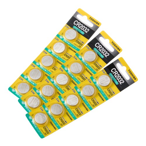 TOSHIBA(東芝) コイン形リチウム電池 誤飲対策パッケージ キーレス 腕時計 X-CR2032 15P