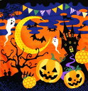 丸全 風呂敷 綿風呂敷 さとうひろみ ハロウィン 約50×50cm 日本製 簡単に包める お弁当包み 軽くて便利 国産 コンパクト商品