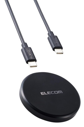 エレコム ワイヤレス充電器 10W Qi規格対応 卓上 Type-Cケーブル付属 1m ブラック EC-QA27BK スマートフォンや他のQi対応機器を置くだけで充電ができる、Qi規格ワイヤレス充電器です。 WPC(ワイヤレスパワーコンソーシアム)が策定したワイヤレス給電の国際標準規格「Qi(チー)」に準拠した正規認証品です。 ※エレコムはWPCの会員企業です。 ワイヤレス充電に対応し、GalaxyなどのAndroidスマートフォンおよびiPhoneを充電できます。AirPodsなどのワイヤレス充電対応機器の充電も可能です。 最大出力10Wで、Galaxyの急速充電10W規格、iPhoneの7.5W規格、標準の5W規格に対応しています。 【仕様】 ■対応機種:Qiの5W(BPP)規格、Appleの7.5W規格、Samsungの10W規格のワイヤレス充電に対応した機器 ■入力:最大5V/3Aまたは9V/2.22Aまたは12V/1.67A(USB Power Delivery対応) ■出力:5W/7.5W/10W ■入力端子:USB Type-Cポート ■外形寸法:直径約60mm×高さ約10mm ■重量:約36g ■使用温度範囲:-10[度]〜25[度] ■使用湿度範囲:10%〜90% ■認証規格:Qi (BPP) ■カラー:ブラック ■ケーブル仕様:USB Type-C - USB Type-Cケーブル ■ケーブル長:約1m ■ケーブル色:ブラック ■付属品:ケーブル ■保証期間:1年間 ■保証対象地域:日本 【説明】 ■スマートフォンや他のQi対応機器を置くだけで充電ができる、Qi規格ワイヤレス充電器です。 ■WPC(ワイヤレスパワーコンソーシアム)が策定したワイヤレス給電の国際標準規格「Qi(チー)」に準拠した正規認証品です。 ※エレコムはWPCの会員企業です。 ■ワイヤレス充電に対応し、GalaxyなどのAndroidスマートフォンおよびiPhoneを充電できます。AirPodsなどのワイヤレス充電対応機器の充電も可能です。 ■最大出力10Wで、Galaxyの急速充電10W規格、iPhoneの7.5W規格、標準の5W規格に対応しています。 ■ワイヤレス充電のため、スマートフォン本体の充電ポートは使用しません。有線イヤホンやUSBメモリなどを挿した状態での充電も可能です。 ■スマートフォンが濡れた直後でも、背面の水滴を拭き取ることですぐに充電できます。「コネクターが濡れてすぐに接続できない…」といったシーンでも活躍します。 ※本製品は防水構造ではありません。 ■滑り止めパッドを天面に配置しています。スマートフォンが鳴っても、振動で充電部分がズレたり外れたりせず、安定して充電が可能です。 ■ケースをつけたまま充電することも可能です。 ※3mm以下の厚さのケースのみ。3mm以下のケースであっても、その仕様や条件によっては充電できない場合があります。 ※金属、磁石等を含むスマホリング、ケース等はご利用いただけません。発熱の危険性がある為取り外してご利用ください。 ■省スペースで設置できる薄型 ■コンパクトタイプです。 ■異物検知機能、温度上昇保護機能などを搭載しており、安全にご利用いただけます。 ■本体カラーと同色で、卓上で使用するのに便利な長さ約1mのケーブルが付属しています。ケーブルは着脱できるので、コンパクトに持ち運べます。 ※本製品にはUSB出力アダプター(AC充電器など)は付属しておりません。本製品をご利用いただくにはUSB Power Delivery 20W以上のUSB出力アダプターを別途ご用意ください。 ※充電対応機種はエレコムホームページの対応表をご確認ください。 ※USB Type-C and USB-C are trademarks of USB Implementers Forum. ■自社環境認定基準を1つ以上満たし、『THINK ECOLOGY』マークを表示した製品です。 ■廃棄物削減に取り組み、製品に同梱する取扱説明書などをペーパーレス化した製品です。 ■環境保全に取り組み、製品の包装容器におけるプラスチック重量を、社内基準製品より20%以上削減した製品です。 ■環境保全に取り組み、製品本体の主たる構成部品や構成要素の原料に占めるリサイクル原料の割合が10%を超えている製品です。 【商品に関するお問い合わせ】 エレコム製品サポート 8056.jp をご確認ください。 商品コード20077260442商品名エレコム ワイヤレス充電器 10W Qi規格対応 卓上 Type-Cケーブル付属 1m ブラック EC-QA27BK型番EC-QA27BKカラーブラック※他モールでも併売しているため、タイミングによって在庫切れの可能性がございます。その際は、別途ご連絡させていただきます。※他モールでも併売しているため、タイミングによって在庫切れの可能性がございます。その際は、別途ご連絡させていただきます。