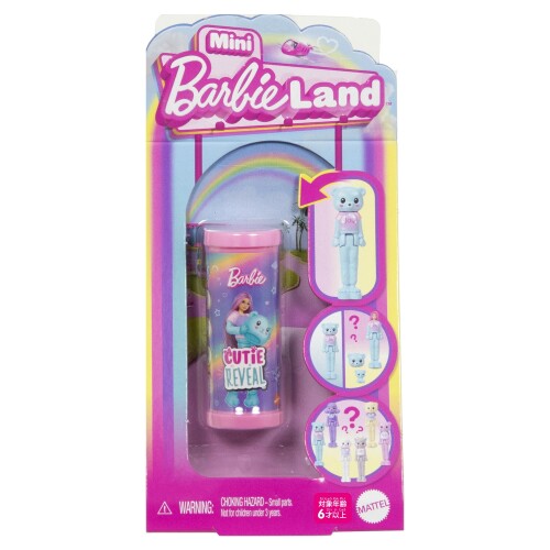 バービー(Barbie) ミニバービーランド キュートアップ サプライズパック 2025 きせかえ人形・ハウス マイクロドール 6歳から ピンク 986A-JCR15 【内容】着ぐるみのあたまを取ると約3.81cmのバービーのマイクロドールが出てきます。バービーのキュートアップシリーズをモデルに作られたマイクロドールは全部で6種類、何が出てくるかお楽しみのサプライズトイ!着ぐるみと同じ動物(ペット)もついています。マイクロドールにはハート型の台座がついており自立し、座らせることもできるので、同じシリーズののりものやハウスと一緒に遊べます。ミニバービーランドの他ののりものやハウス、プレイセット、マイクロドールを集めて自分のミニバービーランドを作ろう! 【原産国】中国　【対象年齢】6歳〜 【ごっこあそび】ごっこ遊びを通じて、お子様の想像力を育てることで、You Can Be Anything (何にだってなれる)というバービーが届けるメッセージの通り、想像力から将来の夢を描き、将来の“可能性”を広げるサポートをします。 【プレゼントに最適】お誕生日、クリスマスプレゼント、入園・入学祝いなど記念日でのプレゼントにぴったりです。 商品紹介 【内容】着ぐるみのあたまを取ると約3.81cmのバービーのマイクロドールが出てきます。 バービーのキュートアップシリーズをモデルに作られたマイクロドールは全部で6種類、何が出てくるかお楽しみのサプライズトイ! 着ぐるみと同じ動物(ペット)もついています。 マイクロドールにはハート型の台座がついており自立し、座らせることもできるので、同じシリーズののりものやハウスと一緒に遊べます。 ミニバービーランドの他ののりものやハウス、プレイセット、マイクロドールを集めて自分のミニバービーランドを作ろう! 【原産国】中国　 【対象年齢】6歳〜 【ごっこあそび】ごっこ遊びを通じて、お子様の想像力を育てることで、You Can Be Anything (何にだってなれる)というバービーが届けるメッセージの通り、想像力から将来の夢を描き、将来の“可能性”を広げるサポートをします。 【プレゼントに最適】お誕生日、クリスマスプレゼント、入園 ■入学祝いなど記念日でのプレゼントにぴったりです。 【バービー:Barbie】バービーは世界中で愛されているドールです。大人がおしゃれなコレクションとして買い求めるバービーコレクターラインも充実しており、世代を超えて、女性の夢をかなえるファッションドールとして愛されています。 バービーは約200種類の職業や、インスピレーションを与える人物像、数えきれないほどのファッションやアクセサリーを通して女の子の”可能性”を提示してきました。女の子の”可能性”を広げる"You Can Be Anything”(何にだってなれる!)のメッセージを発信し、この取り組みを続けていきます。 【メーカーサポートのお問い合わせ先】対象商品の品質不良や不具合の場合、弊社カスタマーサービスまでご連絡ください。 お問い合わせ先:03-5207-3620 電話受付時間月〜金曜日(祝日を除く)10時ー16時 使用方法 パッケージからフィギュアを取り出し、楽しく遊べます。 安全警告 特になし 商品コード20082036442商品名バービー(Barbie) ミニバービーランド キュートアップ サプライズパック 2025 きせかえ人形・ハウス マイクロドール 6歳から ピンク 986A-JCR15型番JCR15-986Aサイズミニカラー【2】2025年モデル キュートアップ!※他モールでも併売しているため、タイミングによって在庫切れの可能性がございます。その際は、別途ご連絡させていただきます。※他モールでも併売しているため、タイミングによって在庫切れの可能性がございます。その際は、別途ご連絡させていただきます。