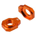ジータレーシング(ZETA RACING) SX/XC'23,EXC/XC-W'24 リヤアクスルブロック KTM オフロード オレンジ 調整用メモリ付き ダー...