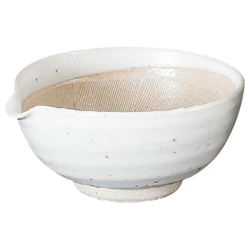 山下工芸白唐津片口6寸すり鉢19....
