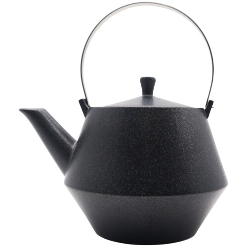 美濃焼 フラスタム 土瓶 黒 急須 直径約13×高さ13cm 容量約840ml 電子レンジ 食洗機対応 日本製 090217