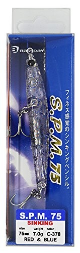 Bassday(バスデイ) ペンシルベイト S.P.M 75mm 7g レッド&ブルー C-378 ルアー