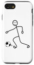 iPhone SE (2020) / 7 / 8 サッカー スティックフィギュア サッカー選手 スマホケース