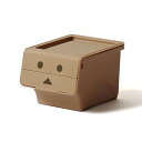 サンカ ダンボー 小物 収納ボックス (幅10.2×奥行12.2×高さ8.2cm) 2段階オープンのフタ 重ねられる 小物入れ フラップ式 デスク 卓上 お菓子...