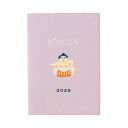 手帳 2025 ハイタイド 2025年3月始まり おすもうさん ラベンダー (B6 マンスリー) 月間