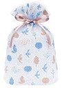インディゴ(Indigo) ラッピング袋 ギフトバッグL フォレスト ライトブルー/ベージュ PG399