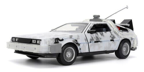 京商 (Kyosho) Jada Toys HOLLYWOOD RIDES バック・トゥ・ザ・フューチャー シリーズ 1/24 バック・トゥ・ザ・フューチャー I タイムマシーン (デロリアン) 凍結仕様 点灯ギミック付 完成品 JADA36145