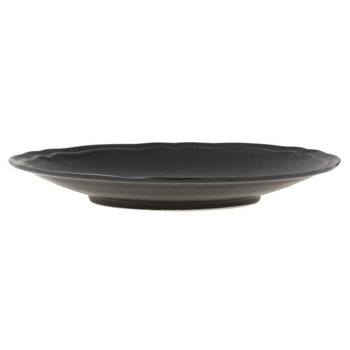 TOKI1919 軽量食器 ポワール Poire 梨地黒 カフェ ハンバーグ皿 ステーキ皿 丸皿 直径約24×3cm フレンチ 皿 ホテル レストラン 仕様 電子レンジ 食洗機対応 ラ ティーマ 黒 ブラック 日本製 38F2 mannishboy-24571147 マニッシュボーイ サンプル画像3