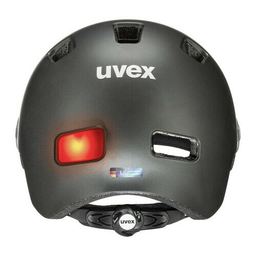 uvex(ウベックス) 自転車ヘルメット バイザー付き LEDライト付属 ドイツ製 rush visor ダークシルバーマット 58-61 cm
