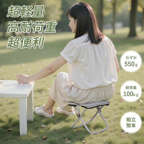 VECELO 折りたたみ椅子 2個セット 軽量 アウトドアチェア コンパクト 耐荷重100kg ...